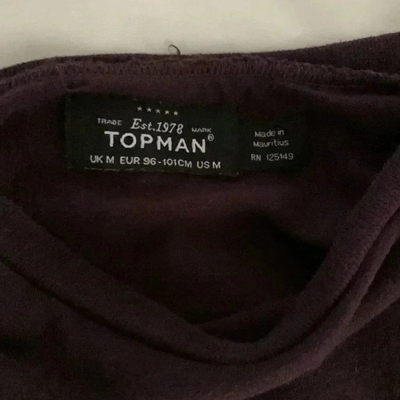 Topman Mens T-shirt purple/grey/green size M - Picture 5 of 5